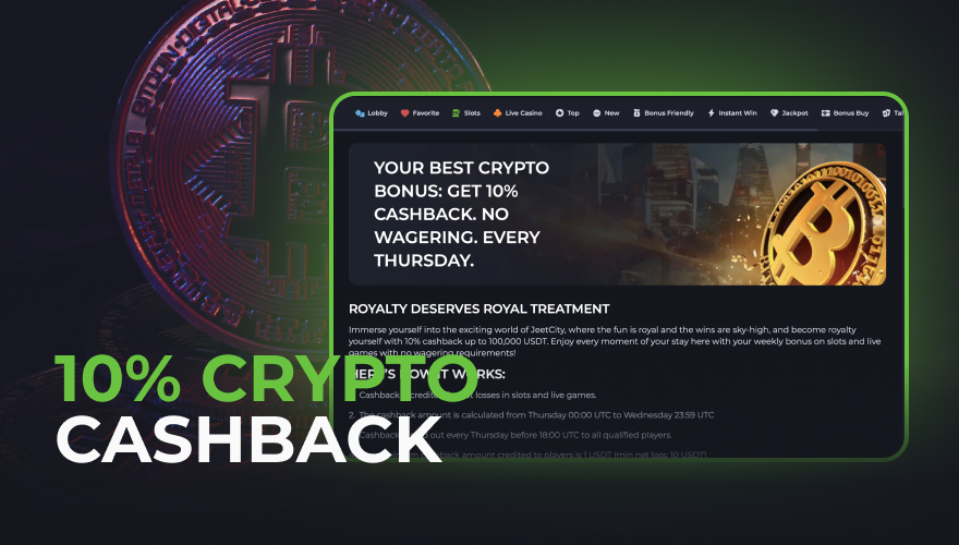 crypto cashback for active players