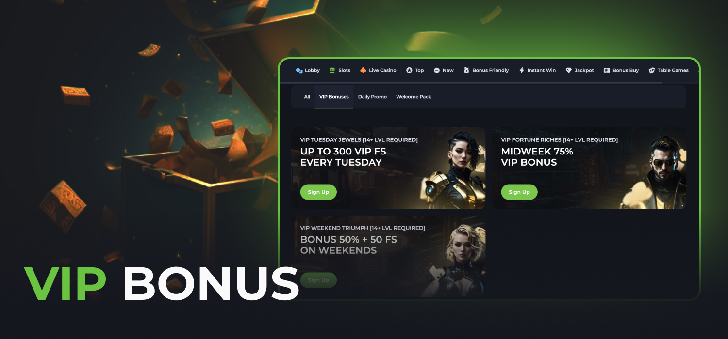 get vip bonus