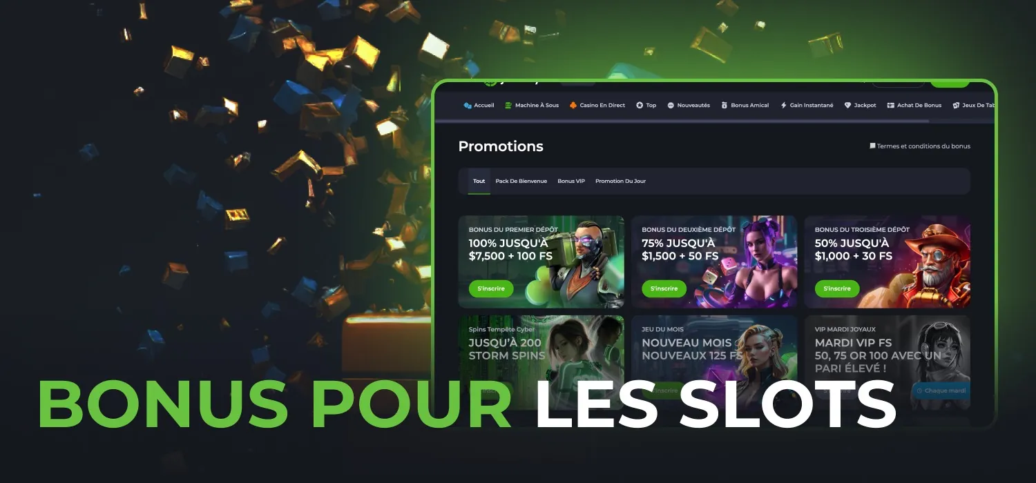 bonus pour les jeux de machines &agrave; sous