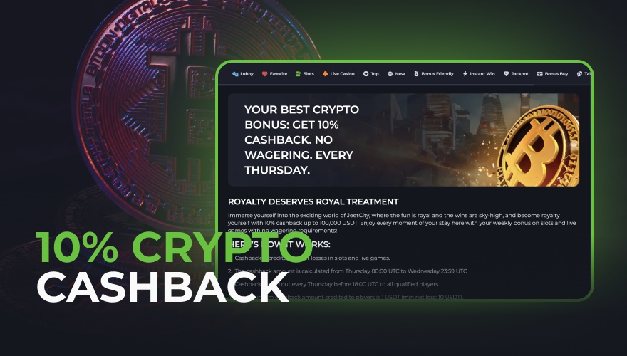 crypto cashback pour les joueurs actifs