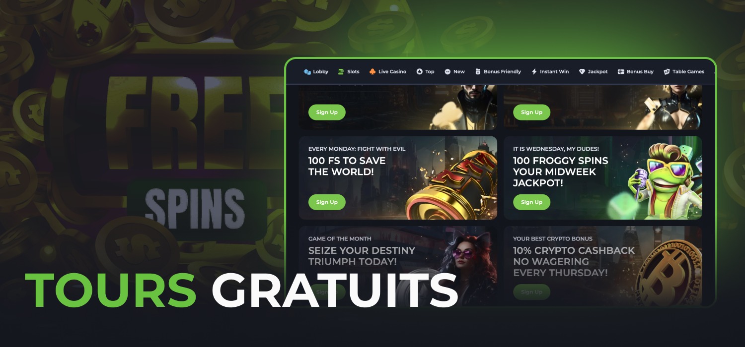 obtenez vos tours gratuits